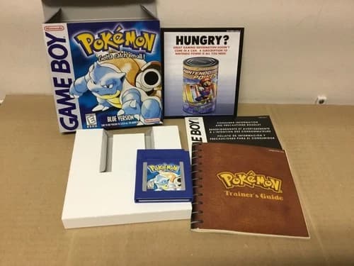 Used Nintendo Game Boy Cartridge Pokemon Blue Version "Gotta Catch 'Em All" CIB
