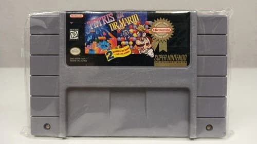Tetris & Dr Mario Super Nintendo Entertainment SNES Cartridge: Tested & Works