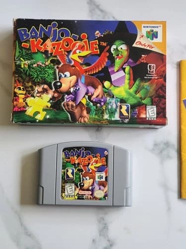 Banjo-Kazooie. CIB Complete. N64 Nintendo 64. Tested. Authentic. Very Good.