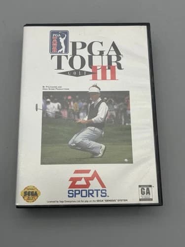PGA Tour Golf 3 Sega Genesis Complete in Box Tested Working