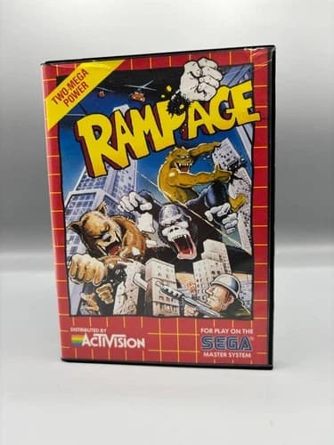 Rampage (Sega Master, 1989) CIB Complete Tested & Working