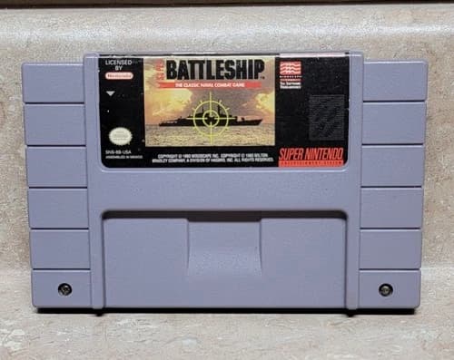 Super Battleship SNES 1993 Authentic Tested Super Nintendo Game Cartridge