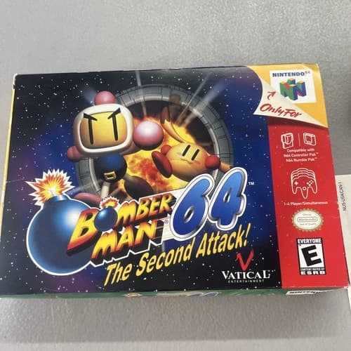 Bomberman Second Attack 2nd (Nintendo 64 N64) Complete in Box w/ Reg Card CIB