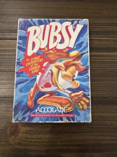 Bubsy in Claws Encounters of the Furred Kind, Sega, w/ Reg card and Post card