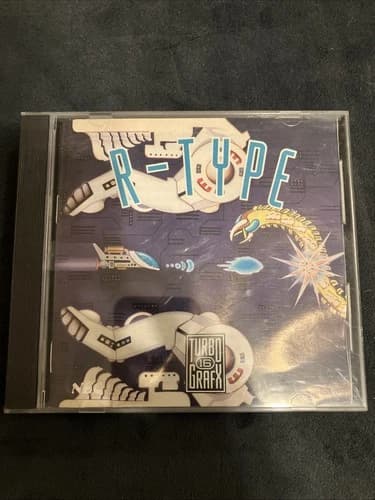 R-Type Turbo Grafx 16 1989 Authentic Complete Manual Case HuCard Sleeve Vtg Rare