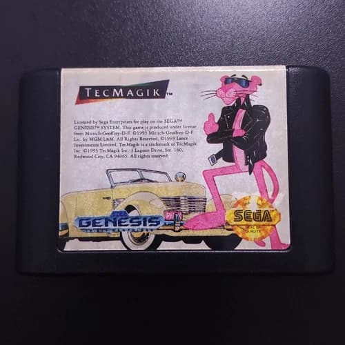 Pink Goes to Hollywood Panther SEGA Genesis Game Cartridge Only, Works