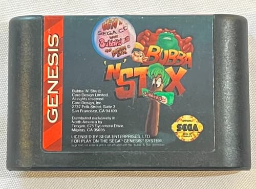 Bubba 'N' Stix sega genesis