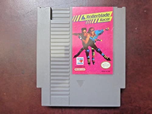Retro Original Nintendo NES Rollerblade Racer Authentic Game - Tested and Works