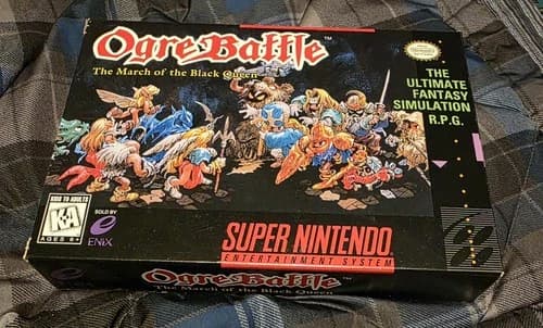 Ogre Battle: The March of the Black Queen SNES CIB - With Both Insert Posters
