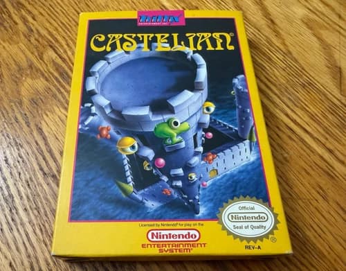 original Castelian complete in box nintendo nes game