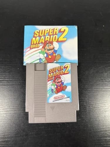 Super Mario Bros 2 Nintendo NES Tested Working Complete Manual Sleeve