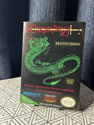 Wizardry: Proving Grounds of the Mad Overlord Nintendo NES CIB