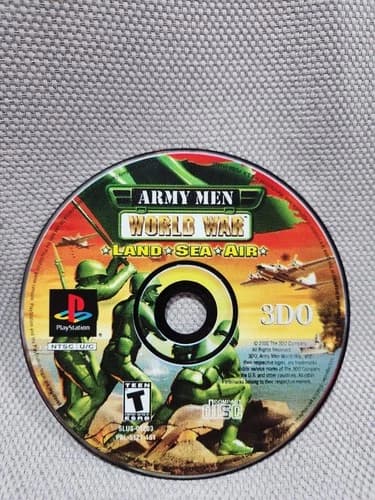 Army Men: World War -- Land, Sea, Air (Sony PlayStation 1, 2000) Disc Only