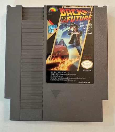 Back to the Future NES Game Clean Label Loose Tested