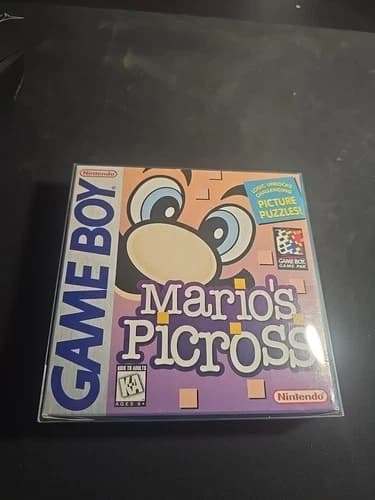 Mario’s Picross Nintendo Gameboy Complete In Box CIB Authentic & Tested