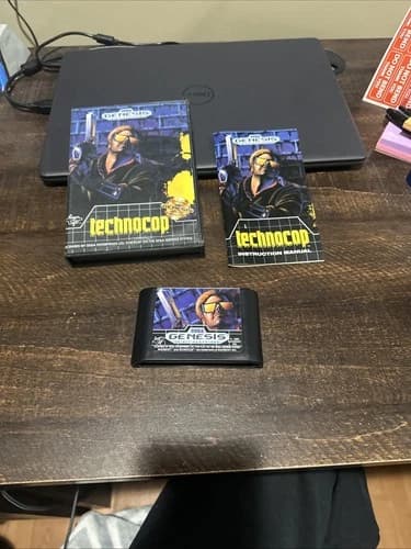 Sega Genesis Game Technocop Techno Cop CIB Complete In Box