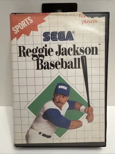 Reggie Jackson Baseball Sega Master System SMS CIB Complete TESTED Authentic