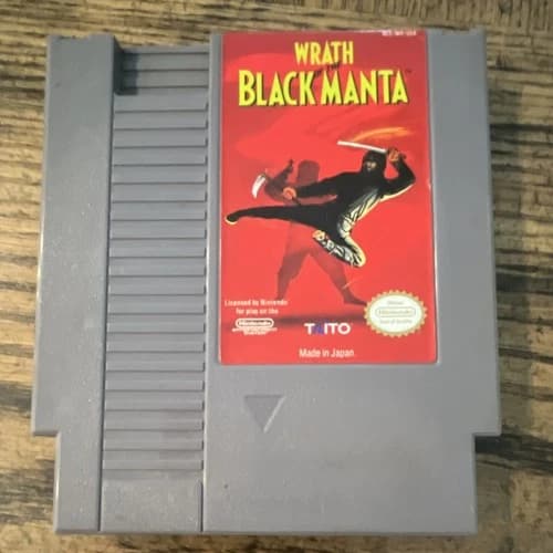 Taito Wrath of the Black Manta Nintendo NES Game Cartridge NTSC-U/C US/Canada