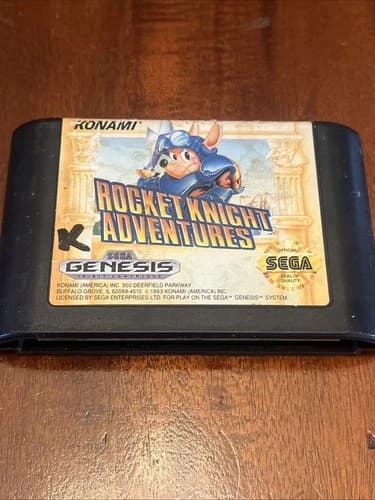 Rocket Knight Adventures Sega Genesis Game Cartridge Tested
