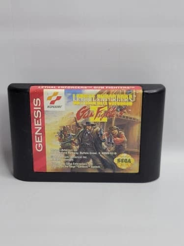 Lethal Enforcers II 2: Gun Fighters (Sega Genesis, 1994) cartridge game