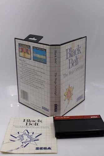 Black Belt Sega Master System COMPLETE Box manual game. Tested! Works!