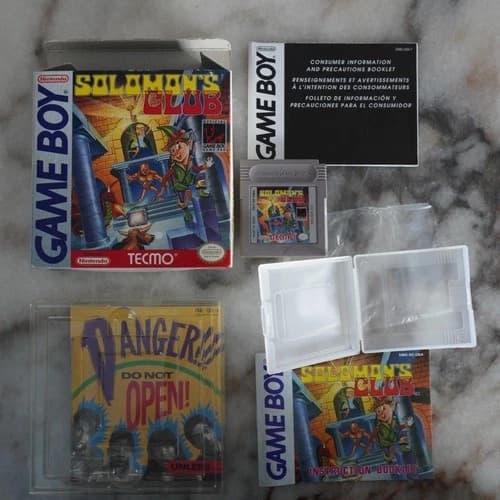 Game Boy GB Solomon's Club CIB Complete VERY GOOD