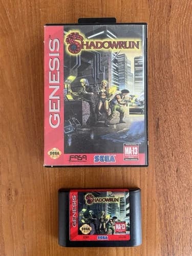 Shadowrun Sega Genesis Authentic Free Shipping!