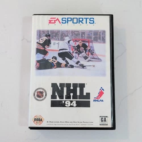 NHL 94 (Sega Genesis, 1993) EA Sports - Authentic - Cleaned & Tested