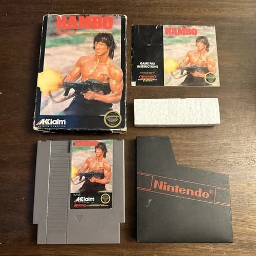 Rambo - Nintendo NES 1988 - Complete In Box CIB - Tested - Authentic