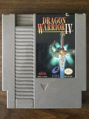 Dragon Warrior IV 4 (Nintendo NES) Authentic - Game Only - Tested