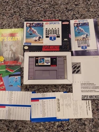 MLBPA Baseball (Super Nintendo Entertainment System, 1994) CIB