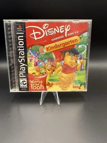 Disney Winnie the Pooh Kindergarten Ps1 Game Sony PlayStation 1 2002 Ages 4-6