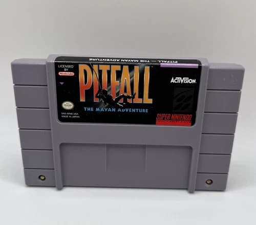 SNES Super Nintendo Pitfall The Mayan Adventure Authentic Tested & Working 1994