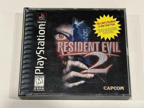Resident Evil 2 (Sony PlayStation, 1998) CIB W/ Manual Black Label PS1 - Nice
