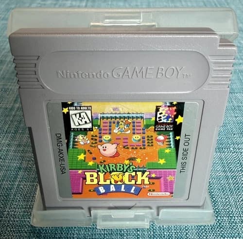 KIRBY'S BLOCK BALL NINTENDO GAMEBOY VIDEO GAME CARTRIDGE ONLY AUTHENTIC BOY RARE