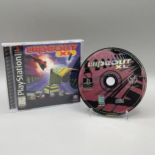 Wipeout XL Sony PlayStation 1 PS1 Black Label CIB Complete Racing Game SCUS-9435