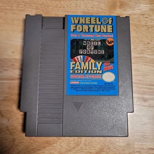 Wheel of Fortune Family Edition Nintendo Entertainment System, 1990 NES - Tested