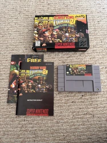 Donkey Kong Country 2 Diddy's Kong Quest (Super Nintendo 1995) SNES CIB SEE