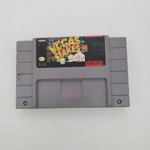 Vegas Stakes Game Super Nintendo SNES Cartridge Only ~ Tested & Authentic