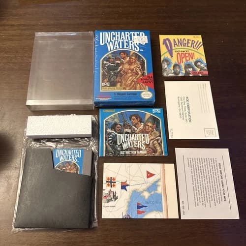 Uncharted Waters (Nintendo NES) Complete - Tested - Authentic