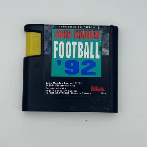 John Madden Football '92 Sega Genesis Video Game EA Sports GAME ONLY