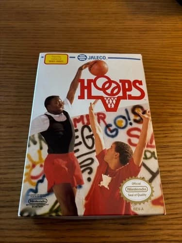 Jaleco Hoops Nintendo NES Sports Basketball Manual Box Inserts 1989