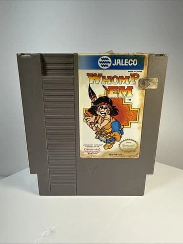 Whomp 'Em Nintendo NES Game Cartridge Authentic Label is Rough