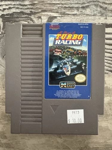 AL UNSER JR.'S TURBO RACING Nintendo NES Game Cartridge Authentic! Tested Works
