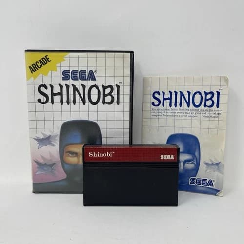 Shinobi Sega Master System SMS Authentic Complete CIB w/Manual - Tested & Works