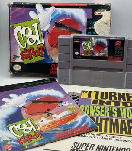 Cool Spot (Super Nintendo SNES, 1993) - Complete w/ Box, Manual - Tested