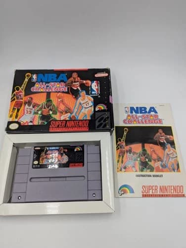 NBA All Star Challenge Super Nintendo SNES CIB Complete