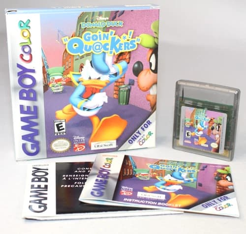 Donald Duck: Goin' Quackers! GBC Game Boy Complete CIB! GREAT CONDITION! RARE!