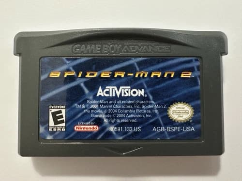 Spider-Man 2 (Nintendo Game Boy Advance, 2004)- Authentic