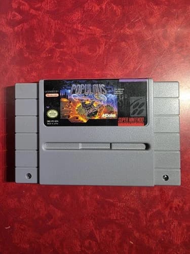 Acclaim Populous Super Nintendo SNES SUPER NES NTSC-U/C Game Cartridge US Canada